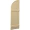 Ekena Millwork Americraft 5-Board (2 Batten) Wood Joined Board-n-Batten Shutters w/ Arch Top, ARW101BQ518X77NTH, PR ARW101BQ518X77NTH - alternate 2